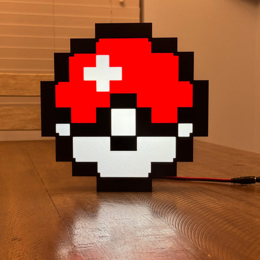 8-Bit Pokéball Logo LED Lightbox