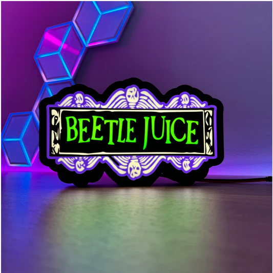 Beetlejuice LED logo lightbox