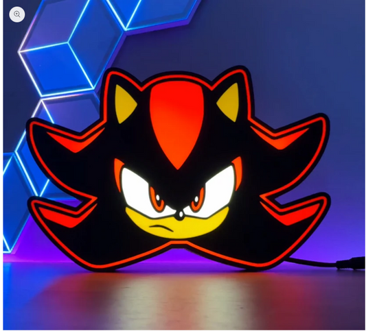Shadow from Sonic the Hedgehog Logo LED Lightbox